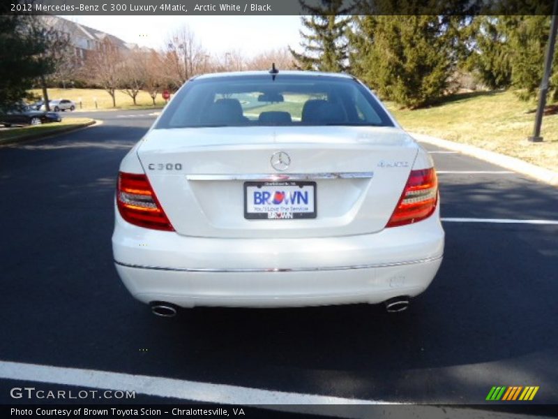 Arctic White / Black 2012 Mercedes-Benz C 300 Luxury 4Matic
