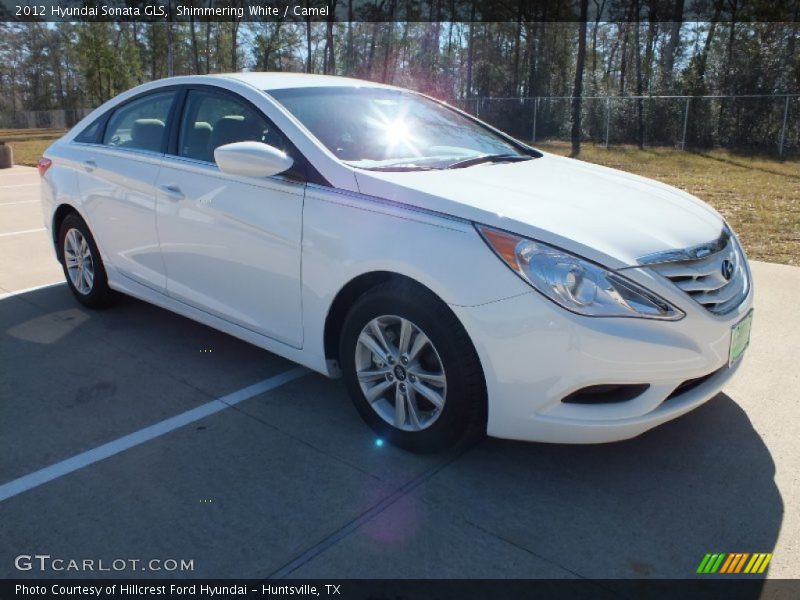Shimmering White / Camel 2012 Hyundai Sonata GLS