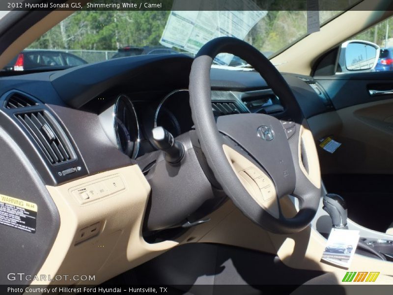 Shimmering White / Camel 2012 Hyundai Sonata GLS
