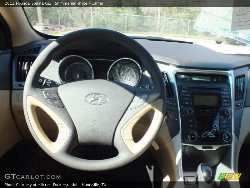 Shimmering White / Camel 2012 Hyundai Sonata GLS