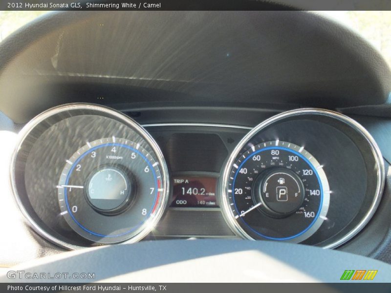 Shimmering White / Camel 2012 Hyundai Sonata GLS