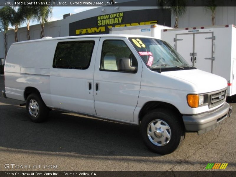 Oxford White / Medium Flint 2003 Ford E Series Van E250 Cargo