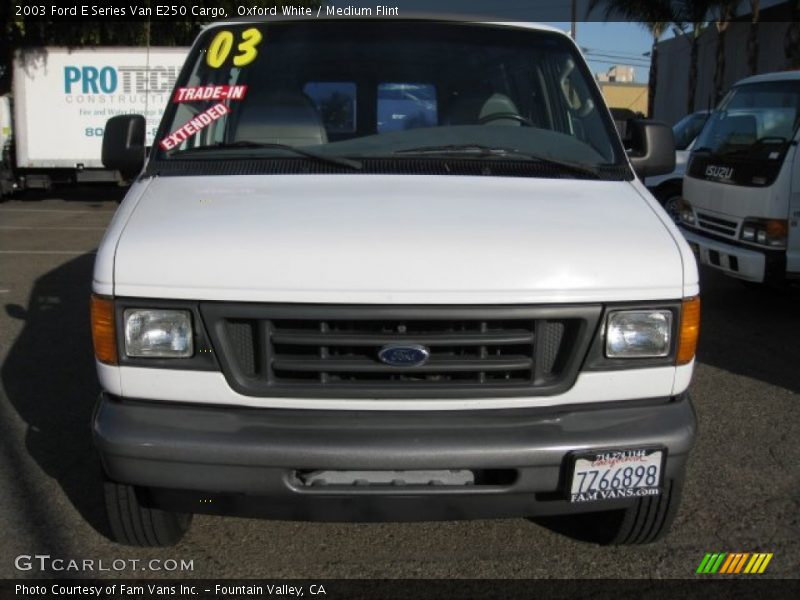 Oxford White / Medium Flint 2003 Ford E Series Van E250 Cargo