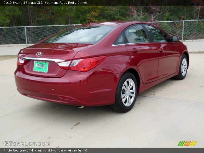 Sparkling Ruby Red / Camel 2012 Hyundai Sonata GLS