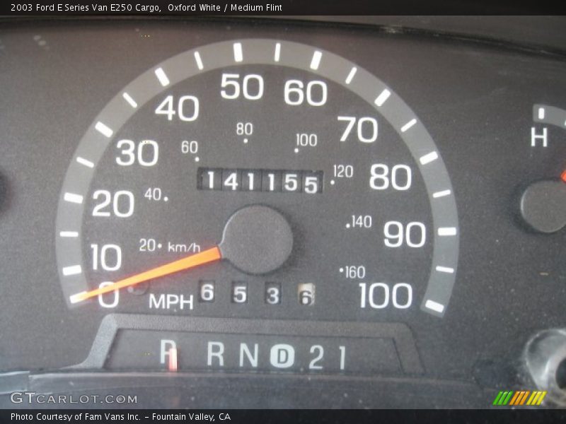 Oxford White / Medium Flint 2003 Ford E Series Van E250 Cargo