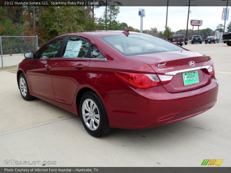 Sparkling Ruby Red / Camel 2012 Hyundai Sonata GLS