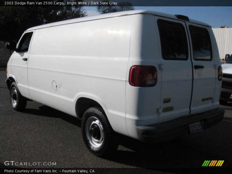 Bright White / Dark Slate Gray 2003 Dodge Ram Van 2500 Cargo