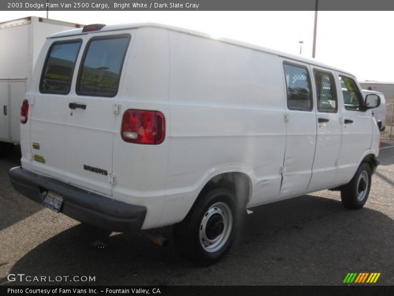 Bright White / Dark Slate Gray 2003 Dodge Ram Van 2500 Cargo