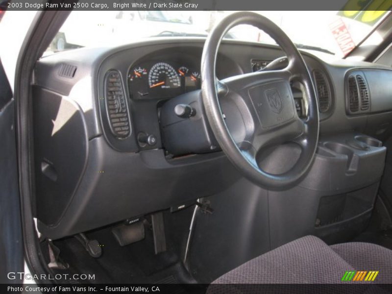 Bright White / Dark Slate Gray 2003 Dodge Ram Van 2500 Cargo