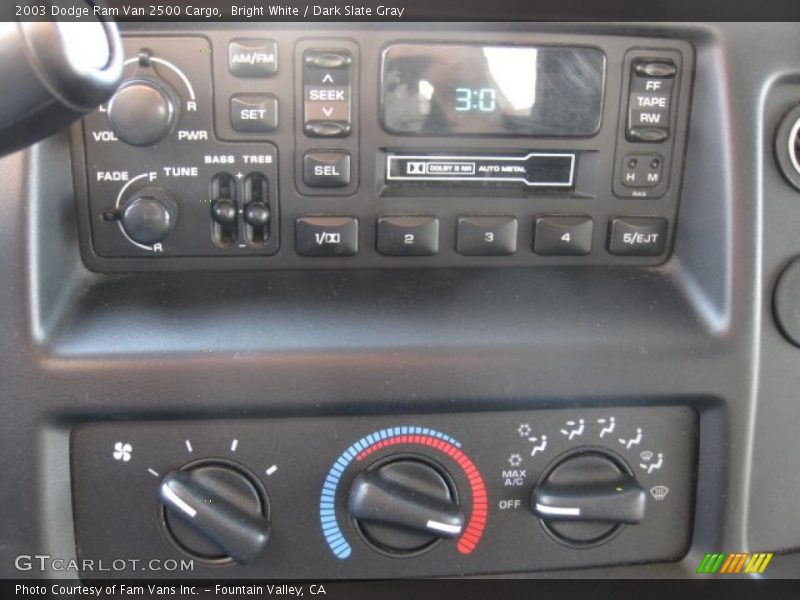 Bright White / Dark Slate Gray 2003 Dodge Ram Van 2500 Cargo