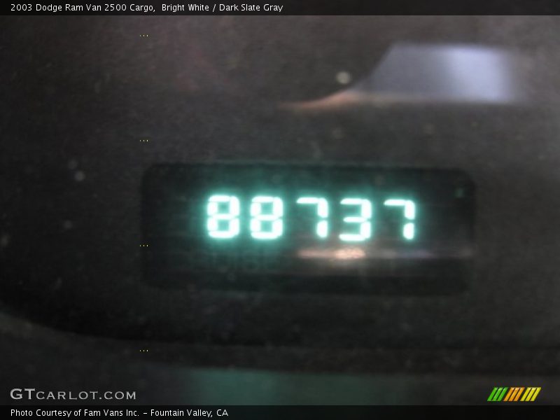 Bright White / Dark Slate Gray 2003 Dodge Ram Van 2500 Cargo