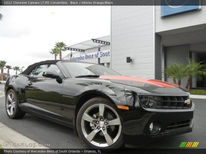 Black / Inferno Orange/Black 2012 Chevrolet Camaro LT/RS Convertible