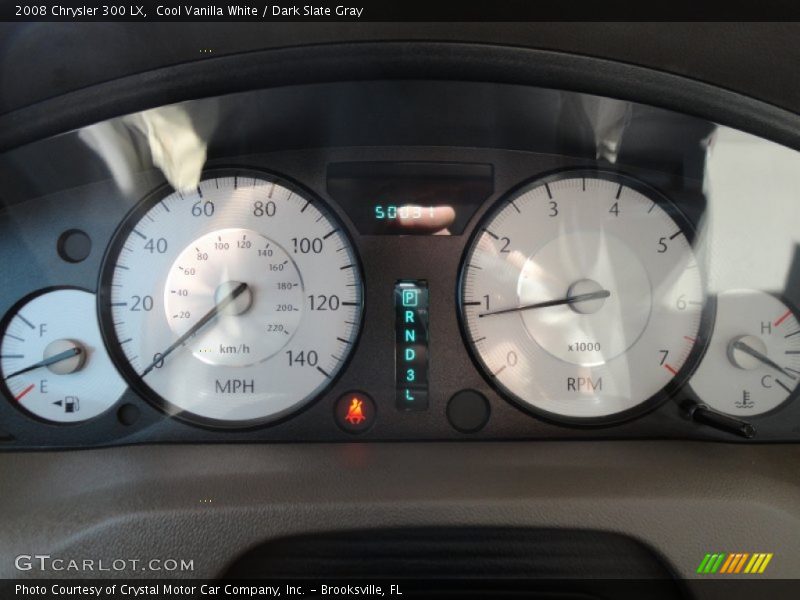 Cool Vanilla White / Dark Slate Gray 2008 Chrysler 300 LX