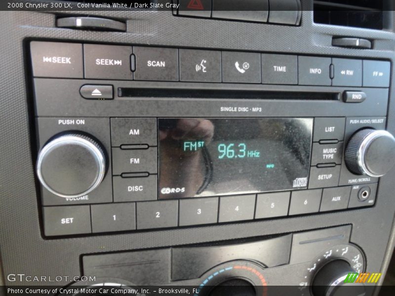 Cool Vanilla White / Dark Slate Gray 2008 Chrysler 300 LX