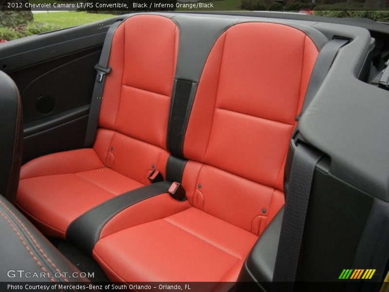 Rear Seat of 2012 Camaro LT/RS Convertible