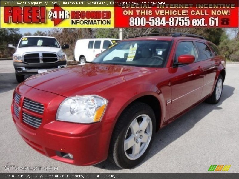 Inferno Red Crystal Pearl / Dark Slate Gray/Light Graystone 2005 Dodge Magnum R/T AWD