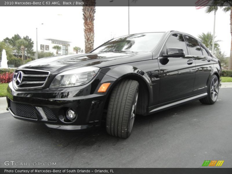 Black / Black 2010 Mercedes-Benz C 63 AMG