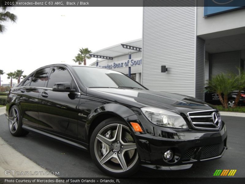 Black / Black 2010 Mercedes-Benz C 63 AMG