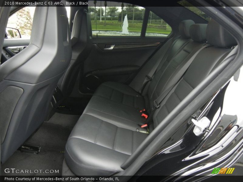 Rear Seat of 2010 C 63 AMG