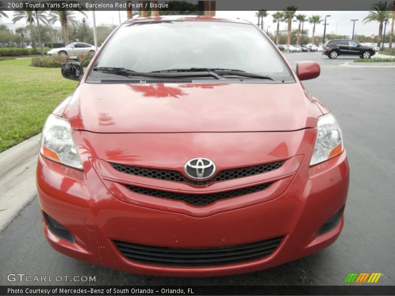Barcelona Red Pearl / Bisque 2008 Toyota Yaris Sedan