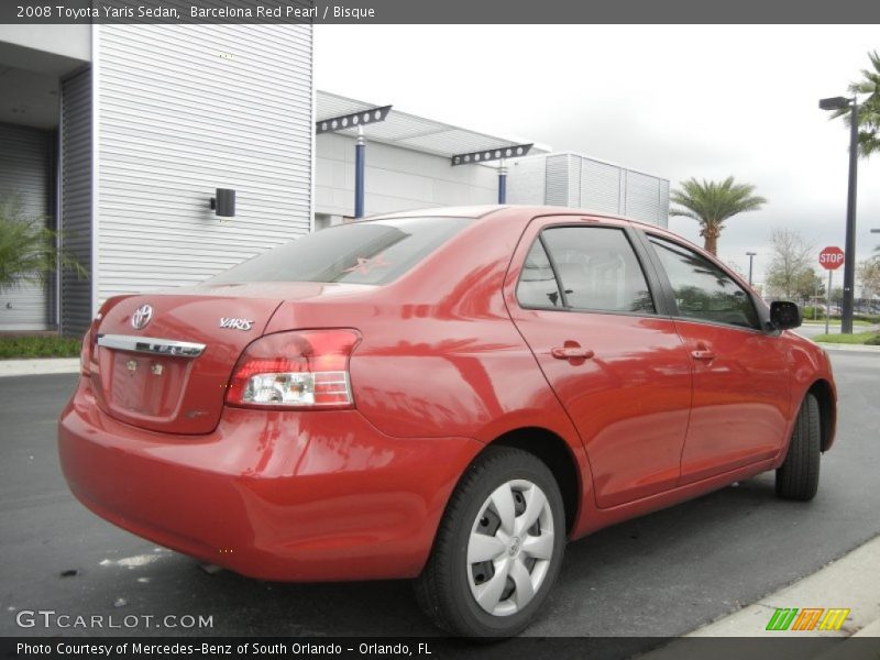 Barcelona Red Pearl / Bisque 2008 Toyota Yaris Sedan