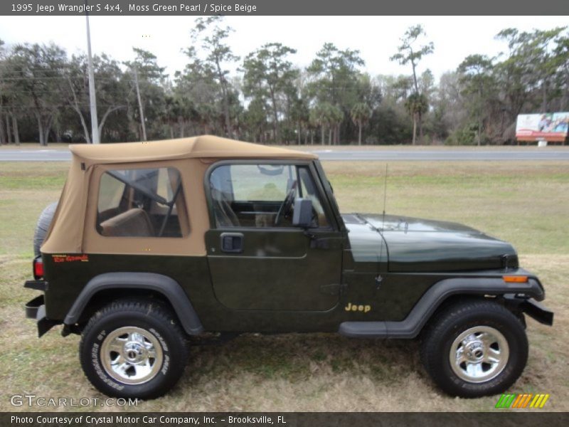 Moss Green Pearl / Spice Beige 1995 Jeep Wrangler S 4x4