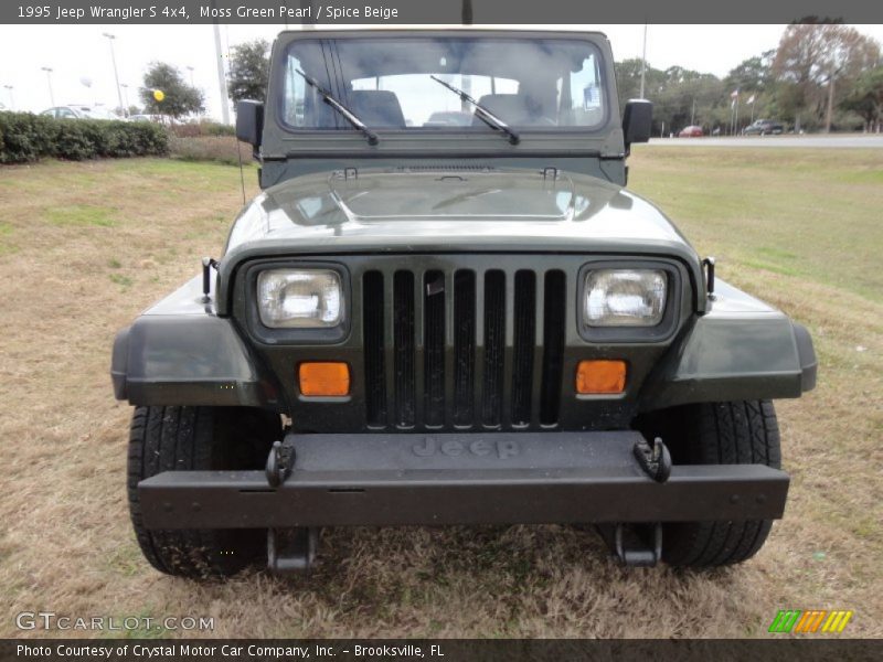Moss Green Pearl / Spice Beige 1995 Jeep Wrangler S 4x4