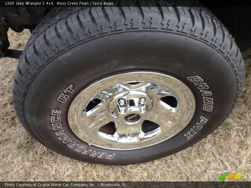 Moss Green Pearl / Spice Beige 1995 Jeep Wrangler S 4x4