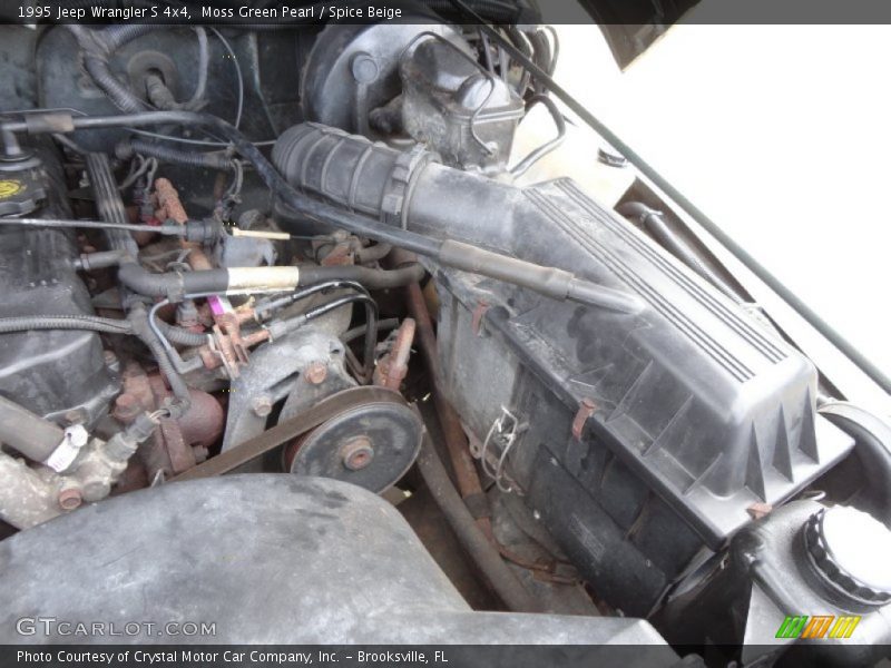 Moss Green Pearl / Spice Beige 1995 Jeep Wrangler S 4x4