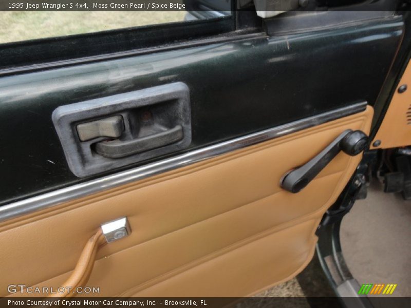 Moss Green Pearl / Spice Beige 1995 Jeep Wrangler S 4x4