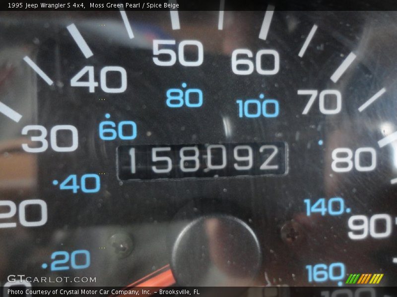 Moss Green Pearl / Spice Beige 1995 Jeep Wrangler S 4x4