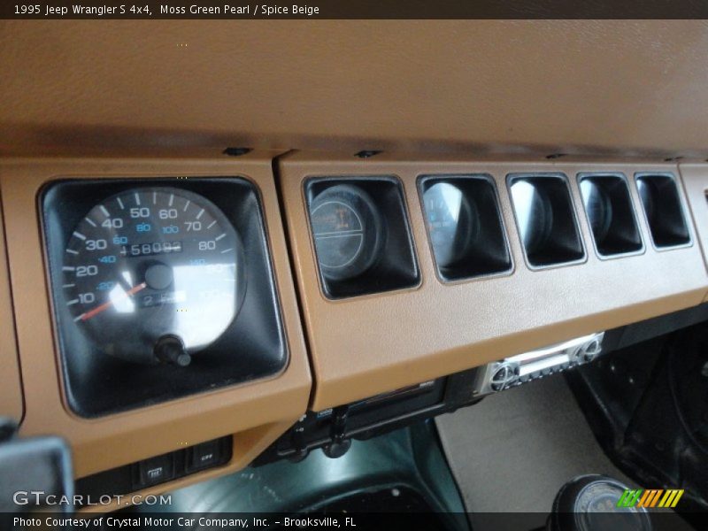 Moss Green Pearl / Spice Beige 1995 Jeep Wrangler S 4x4