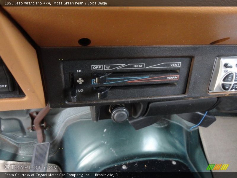 Moss Green Pearl / Spice Beige 1995 Jeep Wrangler S 4x4