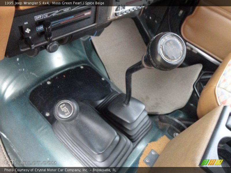 Moss Green Pearl / Spice Beige 1995 Jeep Wrangler S 4x4