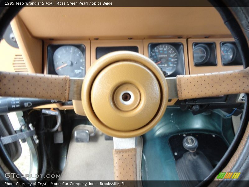 Moss Green Pearl / Spice Beige 1995 Jeep Wrangler S 4x4