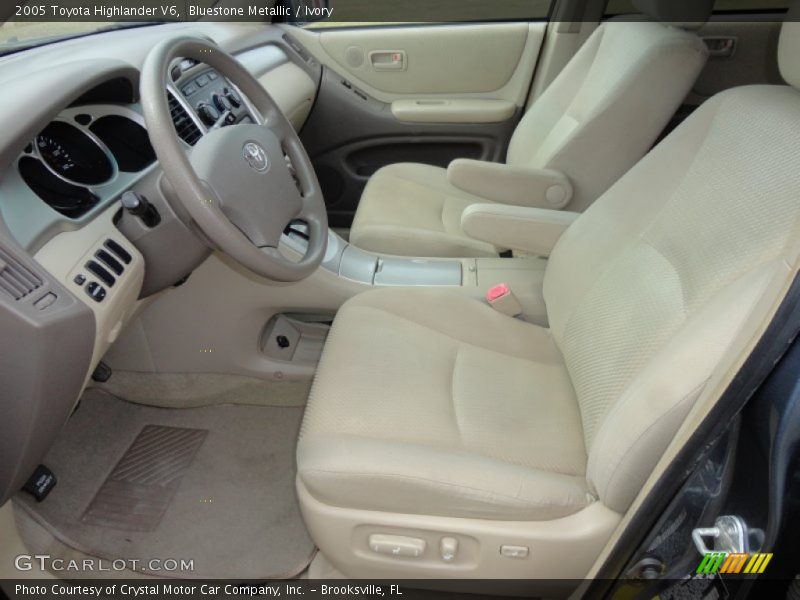 Bluestone Metallic / Ivory 2005 Toyota Highlander V6