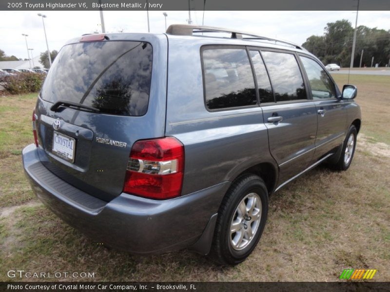 Bluestone Metallic / Ivory 2005 Toyota Highlander V6