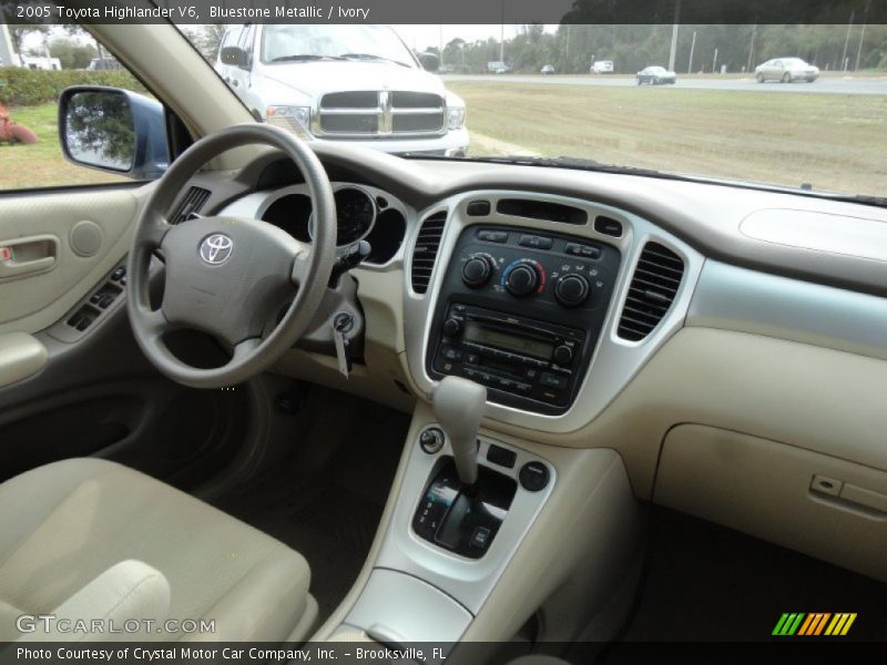 Bluestone Metallic / Ivory 2005 Toyota Highlander V6