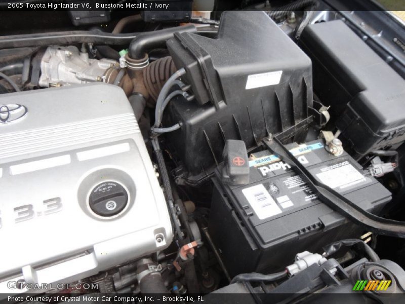Bluestone Metallic / Ivory 2005 Toyota Highlander V6