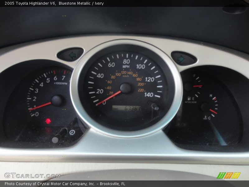 Bluestone Metallic / Ivory 2005 Toyota Highlander V6