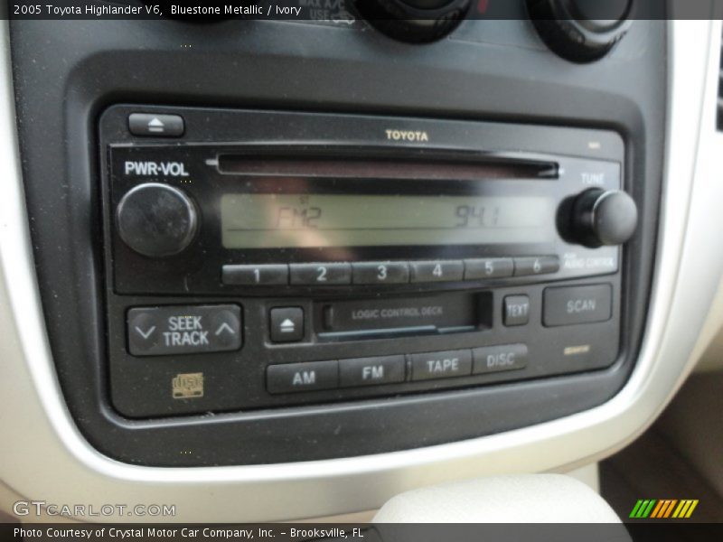 Bluestone Metallic / Ivory 2005 Toyota Highlander V6
