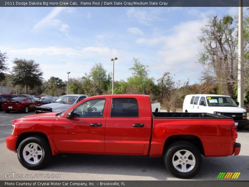 Flame Red / Dark Slate Gray/Medium Slate Gray 2011 Dodge Dakota Big Horn Crew Cab