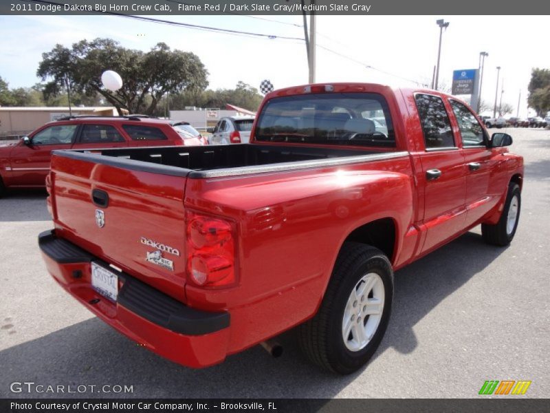 Flame Red / Dark Slate Gray/Medium Slate Gray 2011 Dodge Dakota Big Horn Crew Cab