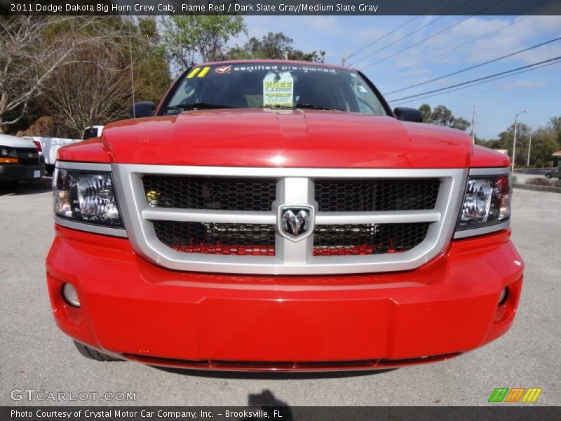 Flame Red / Dark Slate Gray/Medium Slate Gray 2011 Dodge Dakota Big Horn Crew Cab