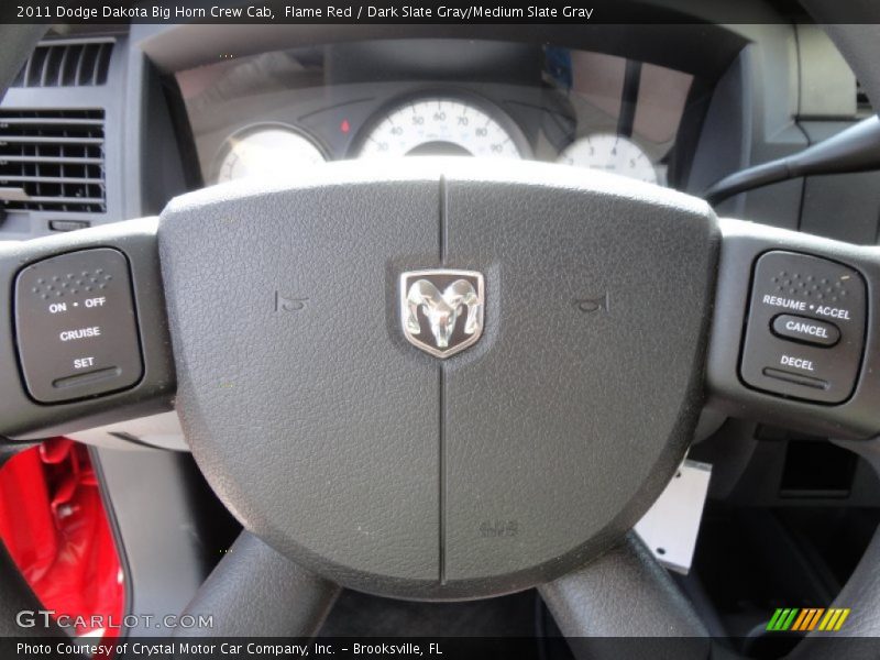 Flame Red / Dark Slate Gray/Medium Slate Gray 2011 Dodge Dakota Big Horn Crew Cab