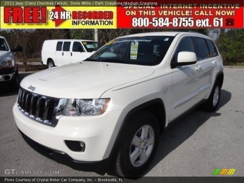 Stone White / Dark Graystone/Medium Graystone 2011 Jeep Grand Cherokee Laredo