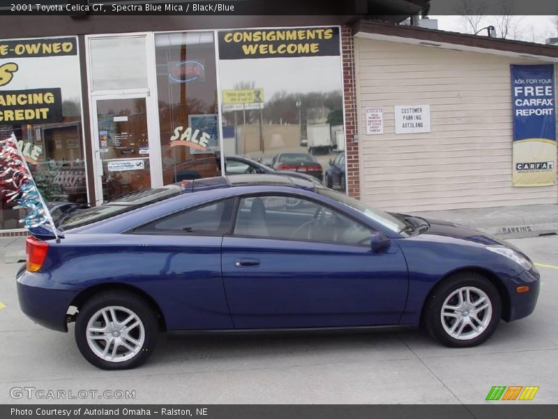 Spectra Blue Mica / Black/Blue 2001 Toyota Celica GT
