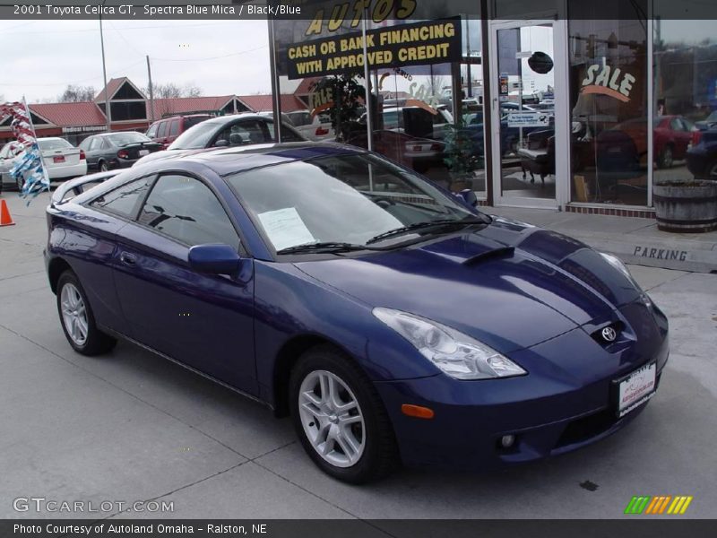 Spectra Blue Mica / Black/Blue 2001 Toyota Celica GT