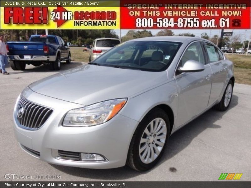 Quicksilver Metallic / Ebony 2011 Buick Regal CXL