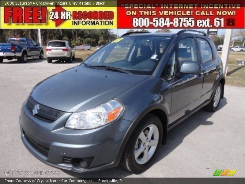 Azure Grey Metallic / Black 2008 Suzuki SX4 Crossover